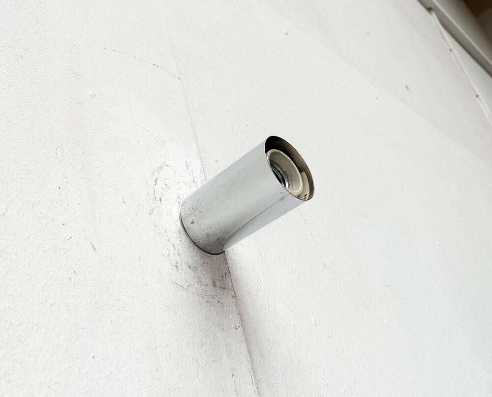Vintage minimalist wall lamps or ceiling lights from the German space age by Rzb, set of 4.