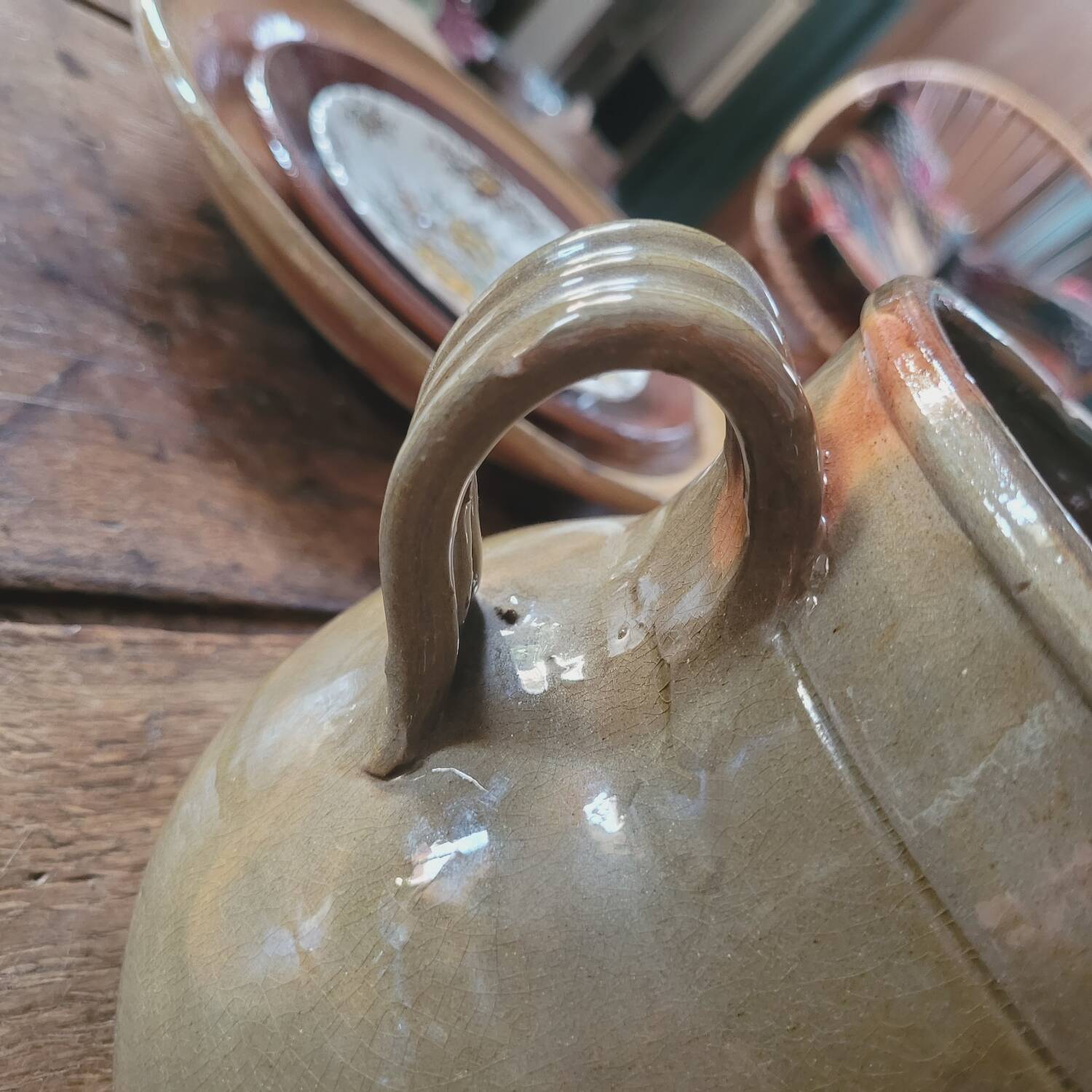 Vallauris 50s glazed ceramic pot