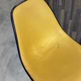 Fibreglass chair skai vinyl DSR Eiffel yellow Eames Herman Miller