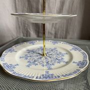 Serviteur en porcelaine anglais, deux étages vintage