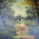 Forest Landscape, 20th Century, Oil on Canvas, Framed