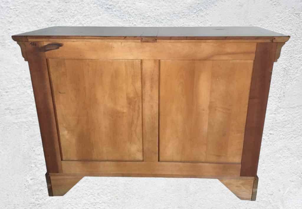 4-drawer chest of drawers in doweled cherry, Louis-Philippe style