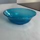 Decorative bowl in blue bubble glass Hand-blown glass