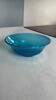 Decorative bowl in blue bubble glass Hand-blown glass