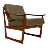 1/2 '60s vintage Danish teak armchair FD 130 by Peter Hvidt & Orla Mølgaard-Nielsen for France & Daverkosen