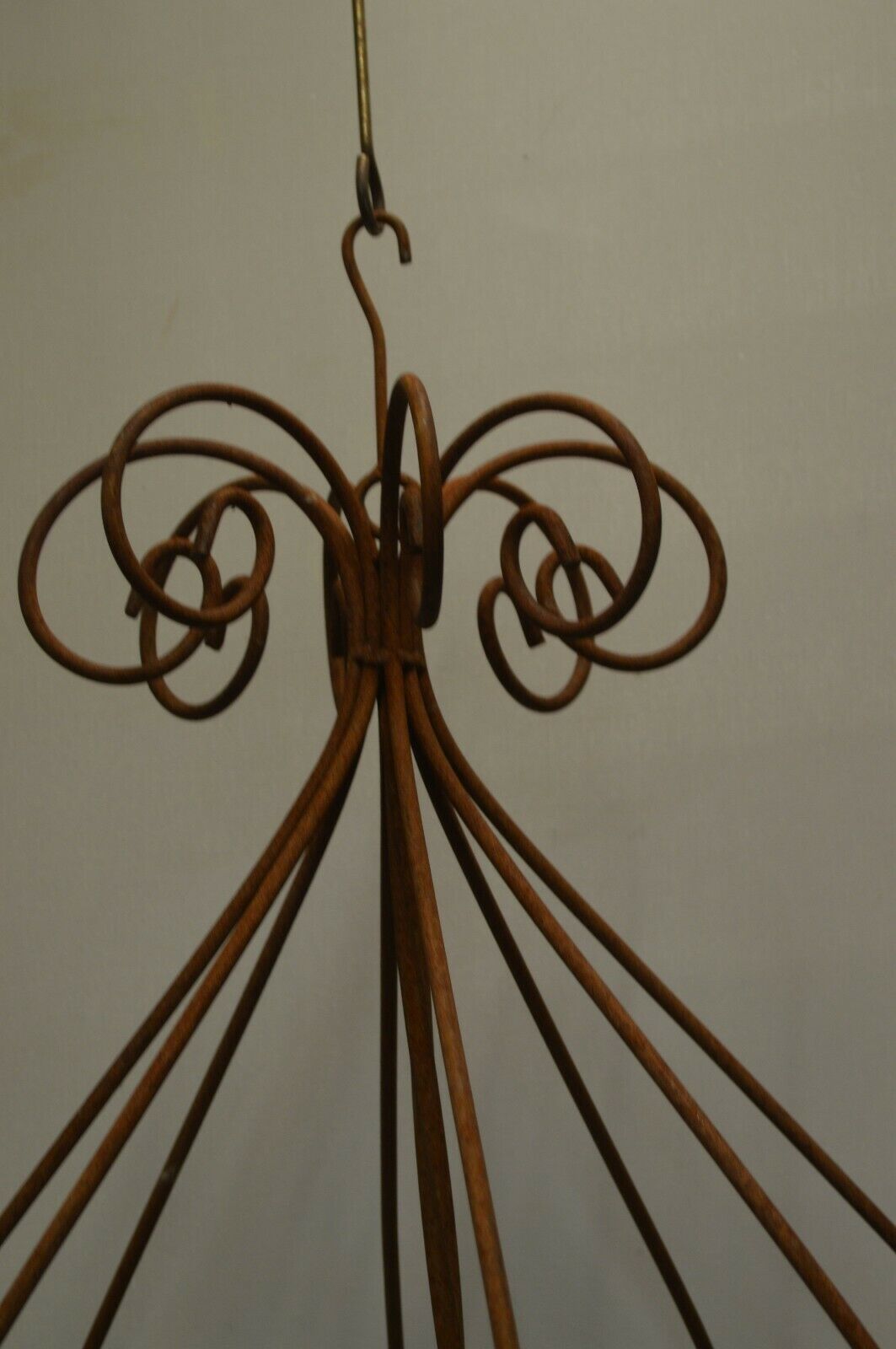Wrought iron candle chandelier