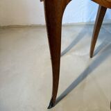 Small curved Louis XV style piece of furniture – marquetry and marble top