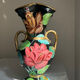 Handled ceramic vase from Vallauris, signed