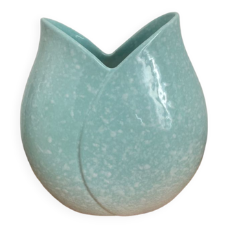 Sky blue ceramic vase