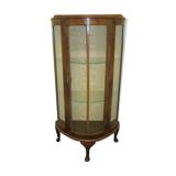 English art deco walnut showcase