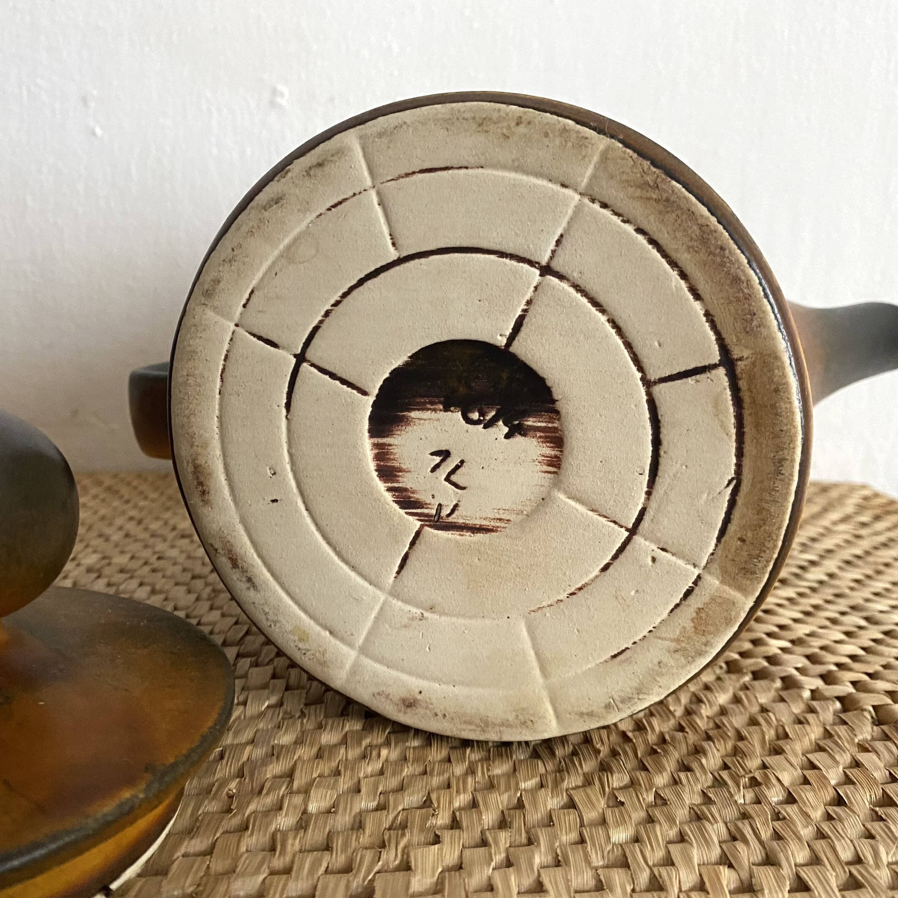 Glazed stoneware teapot from the 70s