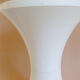 Vintage white plastic stool imitation Tam Tam from the space age of the 70s