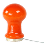 Lampe de table mid century en verre opalin orange par Stefan Tabery, Opp Jihlava, 1960s
