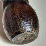 Vintage solid turned wood tripod stool