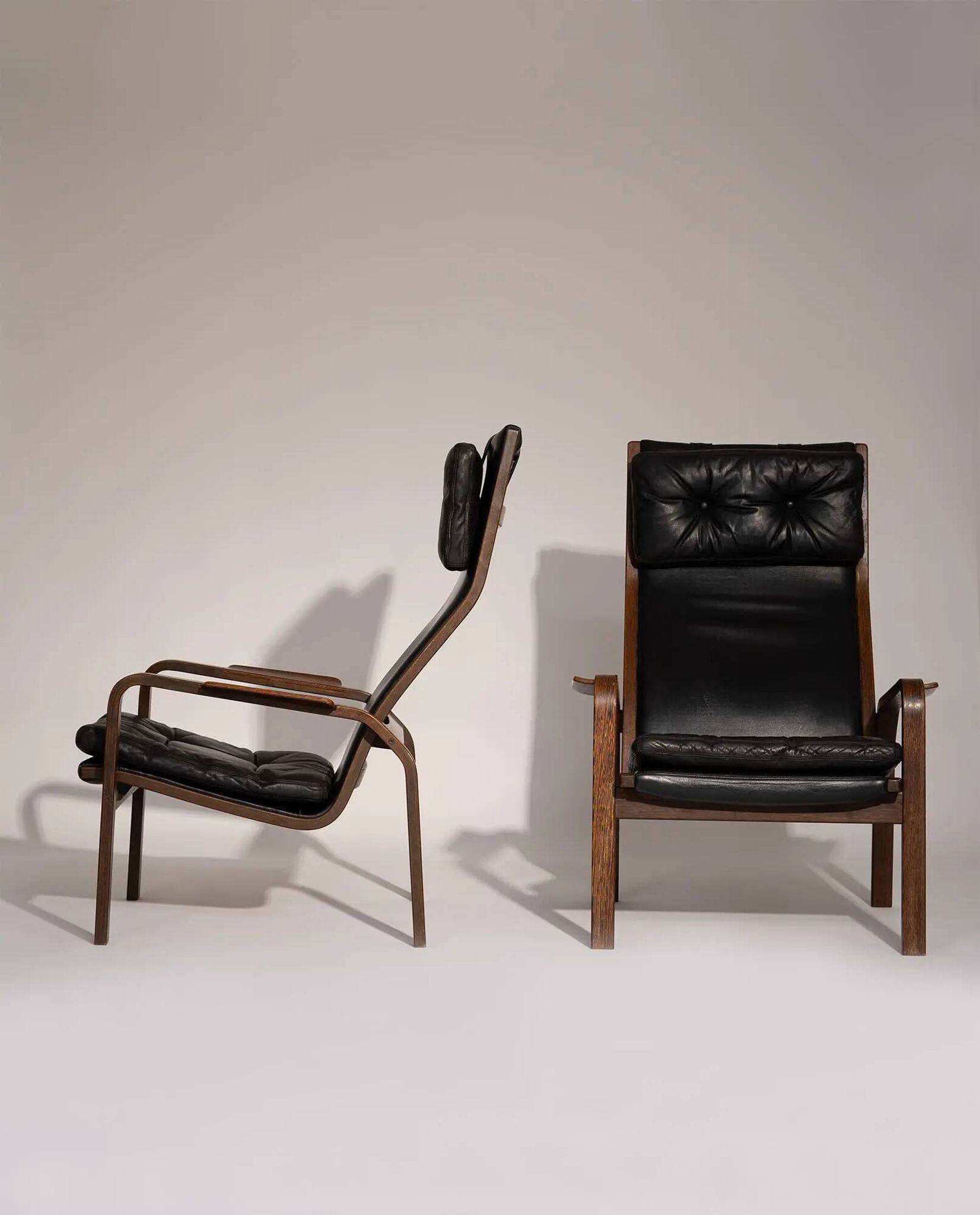 Yngve Ekström armchairs for Swedese, 1970s