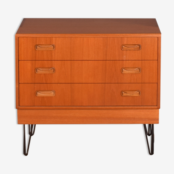 Restored Teak 1960s G Plan Fresco Chest Of Drawers On Hairpin Legs