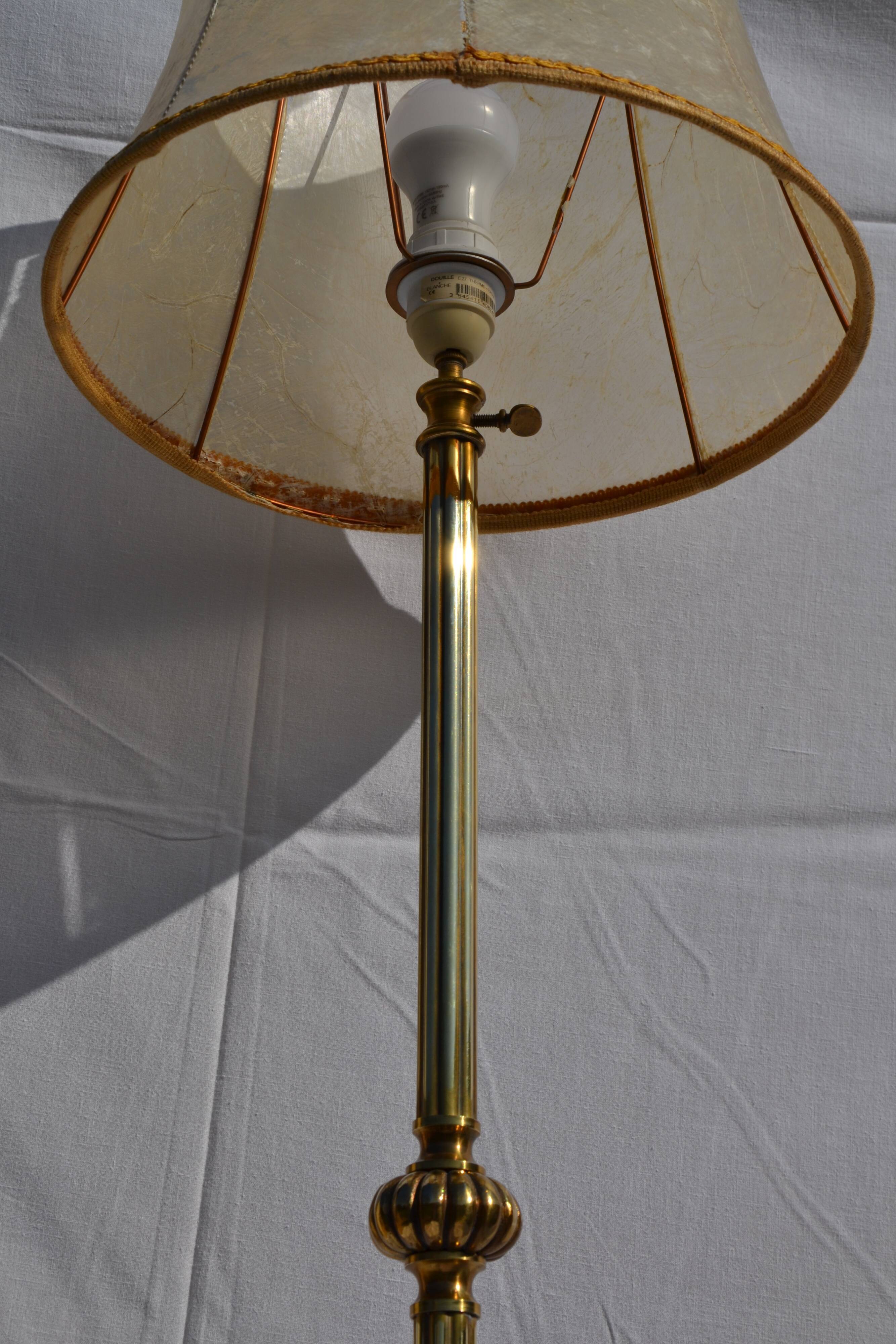 Louis XV style lamppost in gilded bronze
