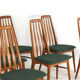 Suite de 6 chaises Niels Koefoed 'Eva' - design danois en teck - vintage