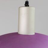 Purple, Green and Silver Metal Ceiling Lamp - 1980s Memphis-Postmodern Pop Art Pendant