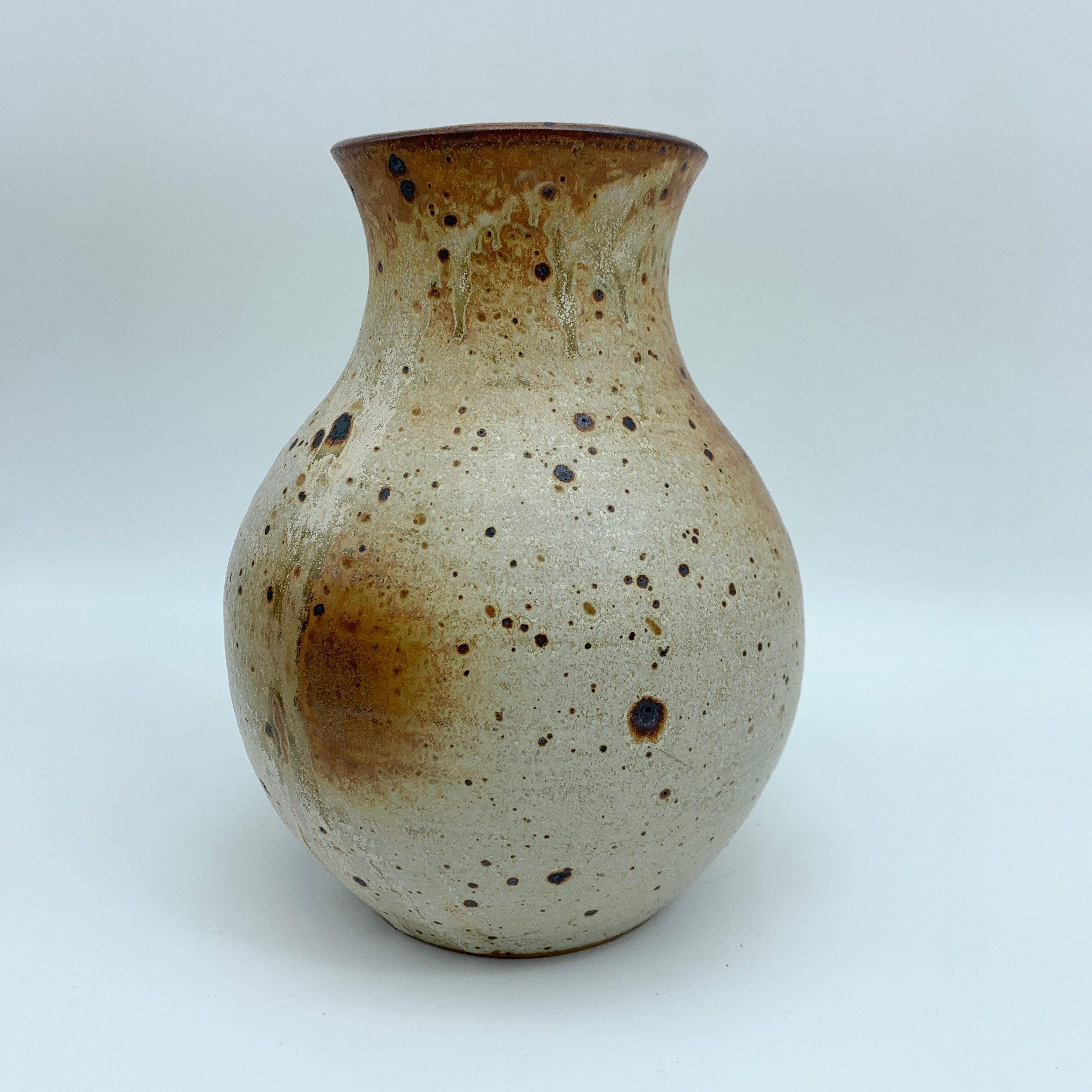 Pansu vase in ceramic gres pyrite