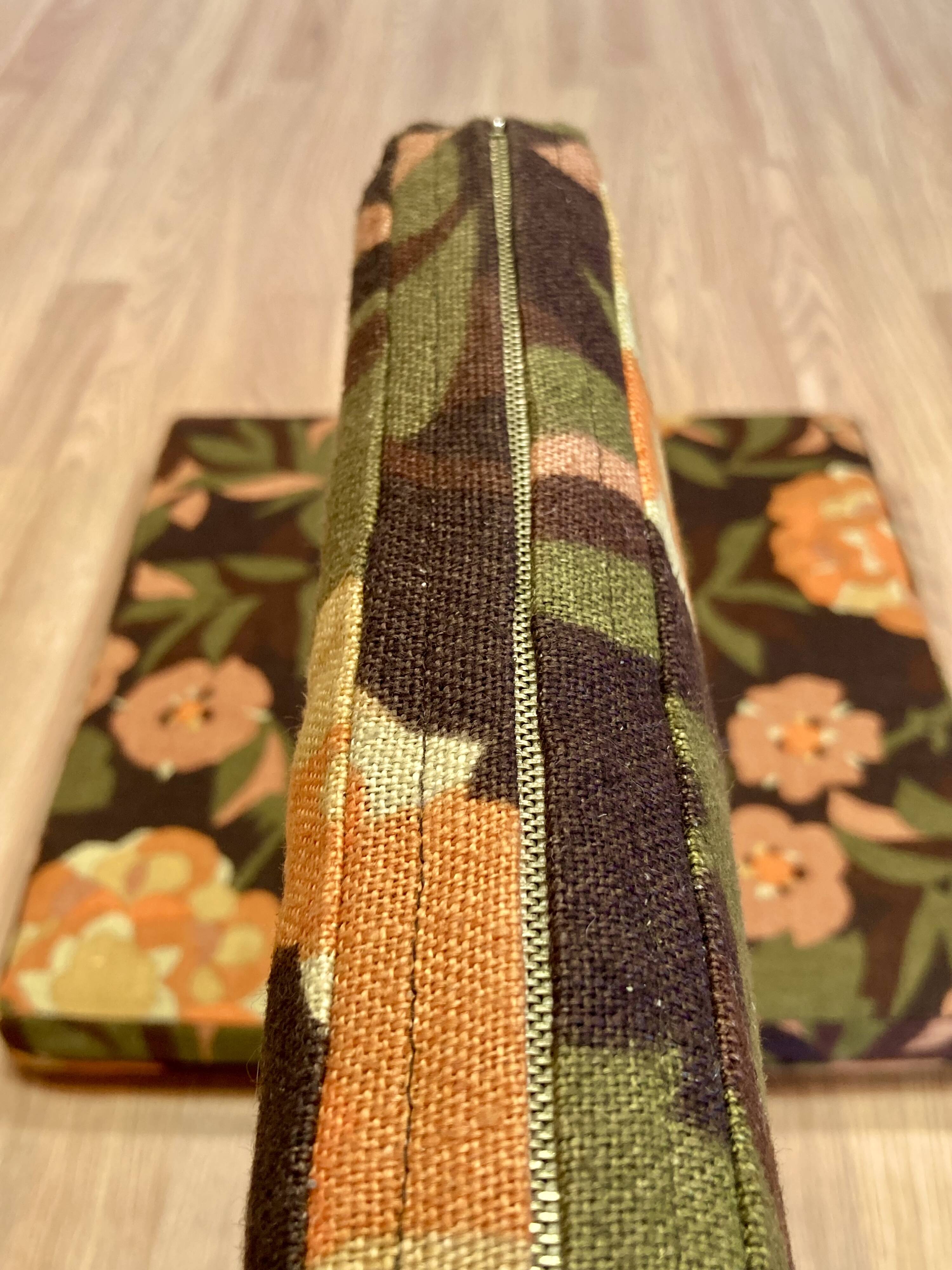 Rattan bench or pair of stools 1950.