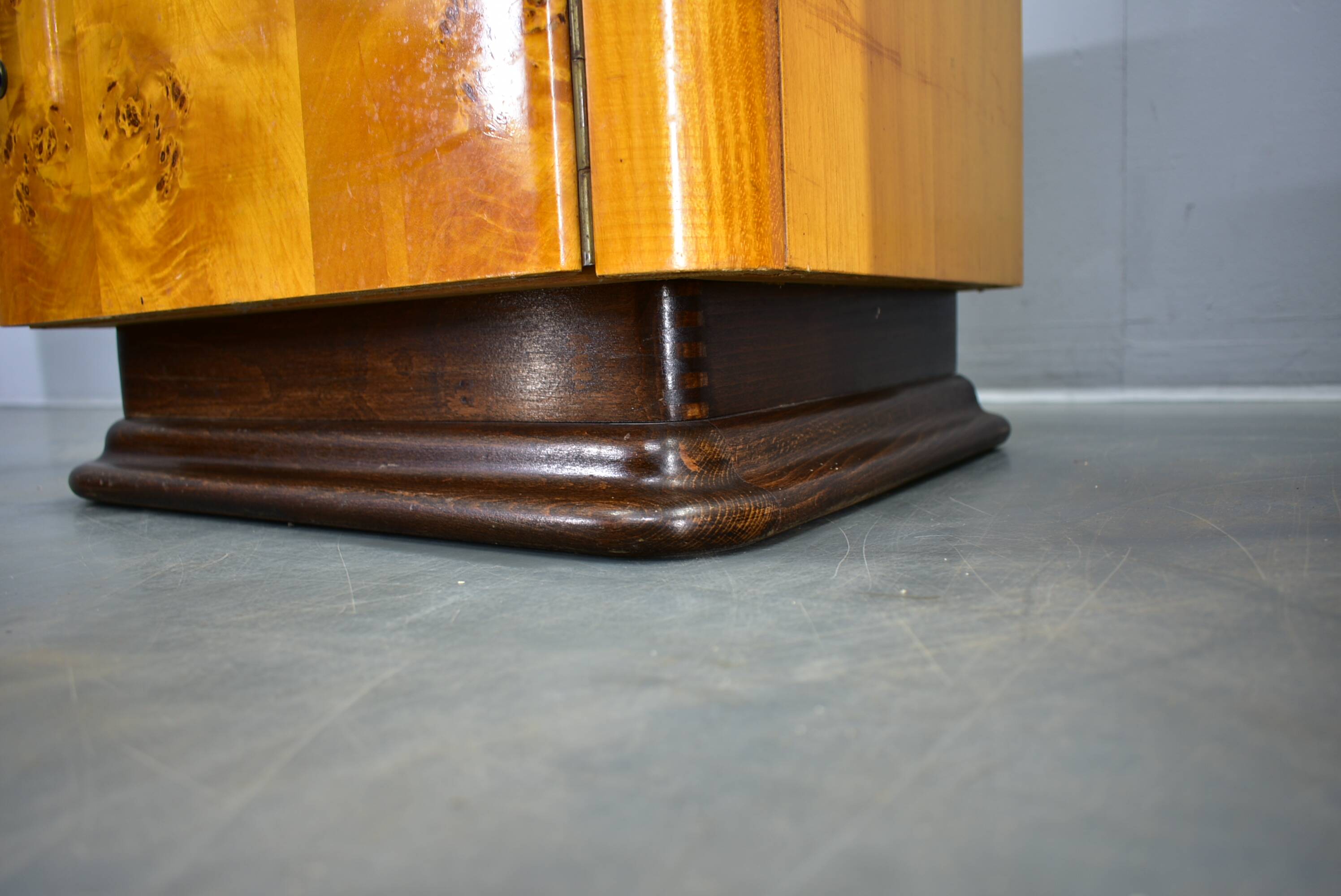 1940s set of bedside tables by Jindrich Halabala, Czechoslovakia