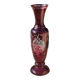 Old engraved red crystal vase