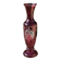 Old engraved red crystal vase