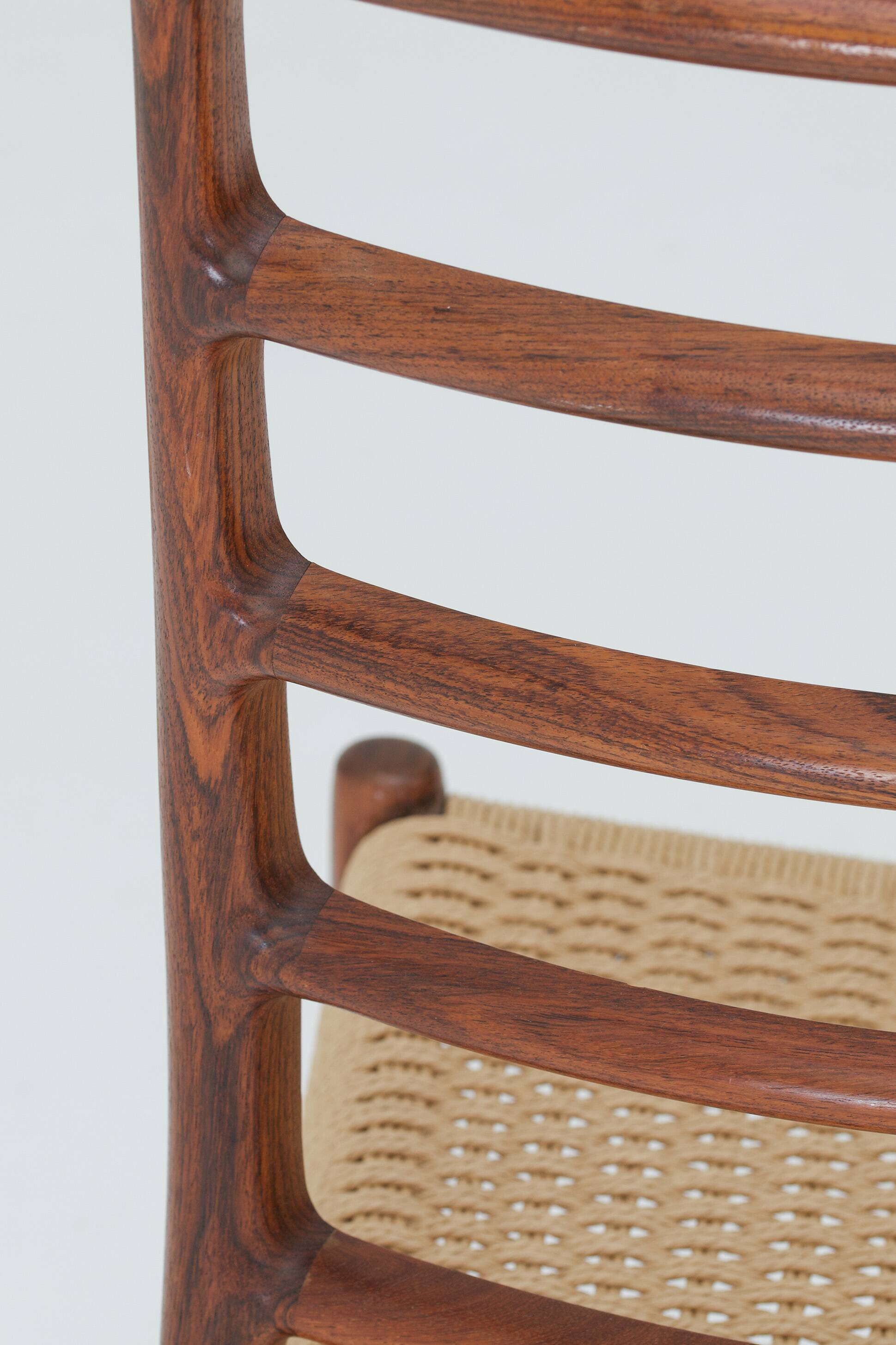 Set of 8 'Model no. 82' dining chairs