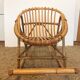 Vintage rattan children's rocking chair
