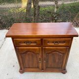 Buffet anglais 2 portes 2 tiroirs bois massif merisier satin