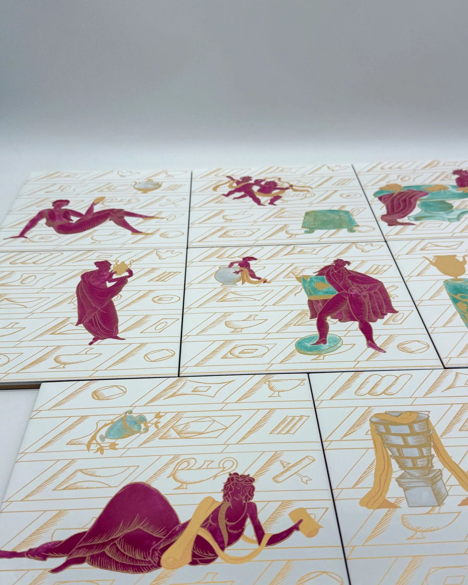 Gio Ponti ceramics — "The Classical Conversation", 1980s
