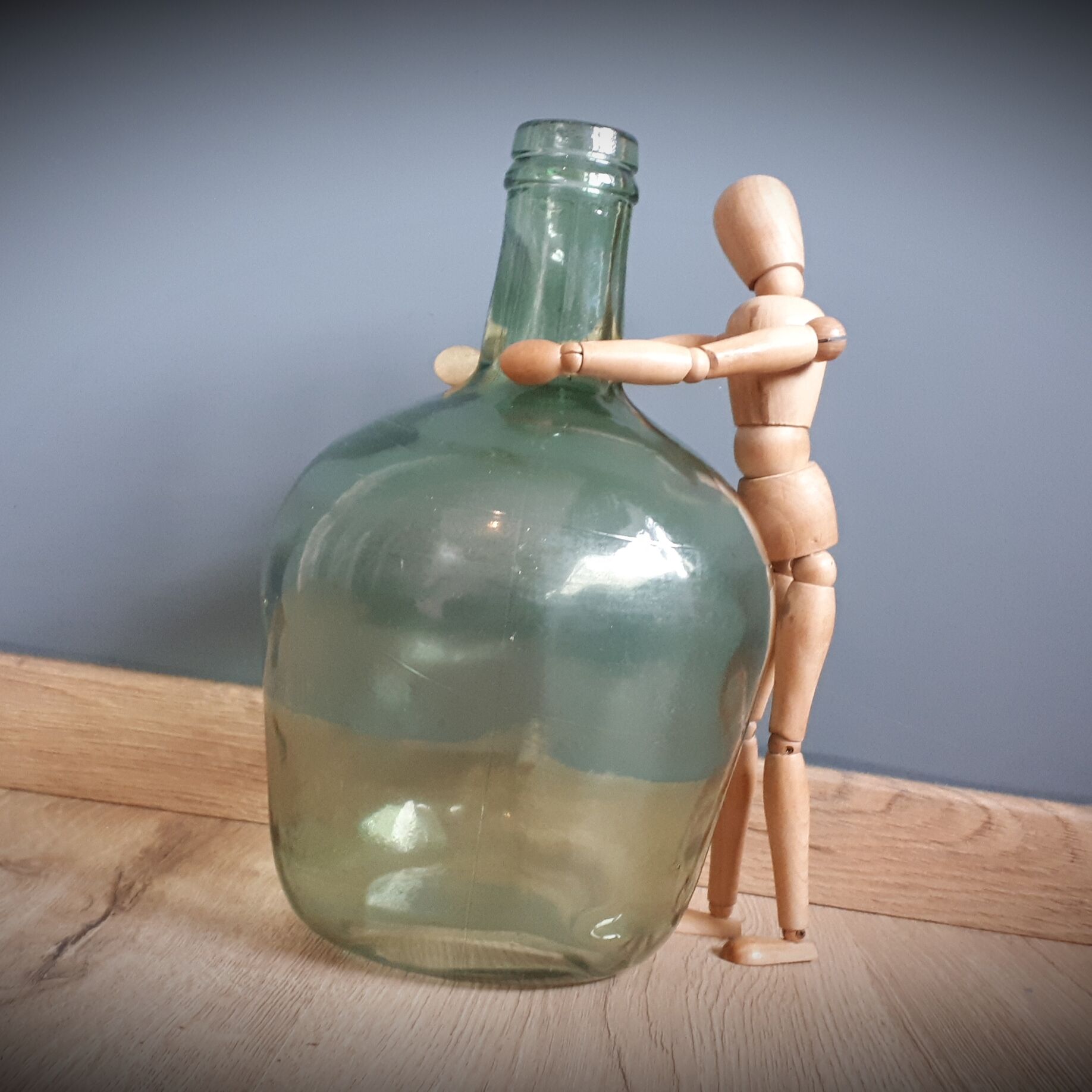 Authentic demijohn 5 L thick glass