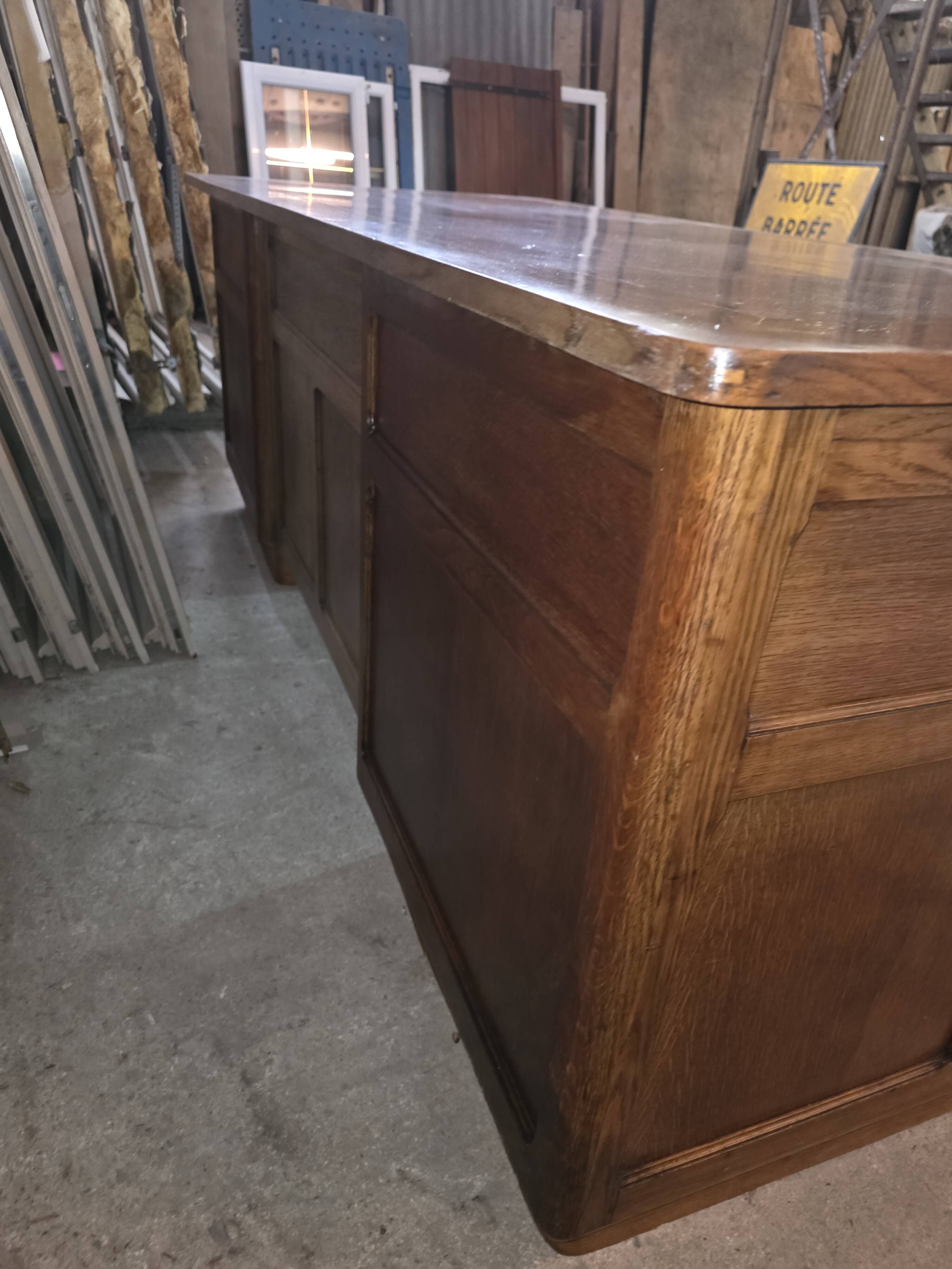 Bureau ministre XXL en chêne , 220 × 95 cm