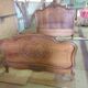 Walnut bed frame - Louis Philippe style