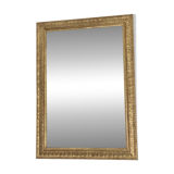Antique gilded wooden rectangular mirror