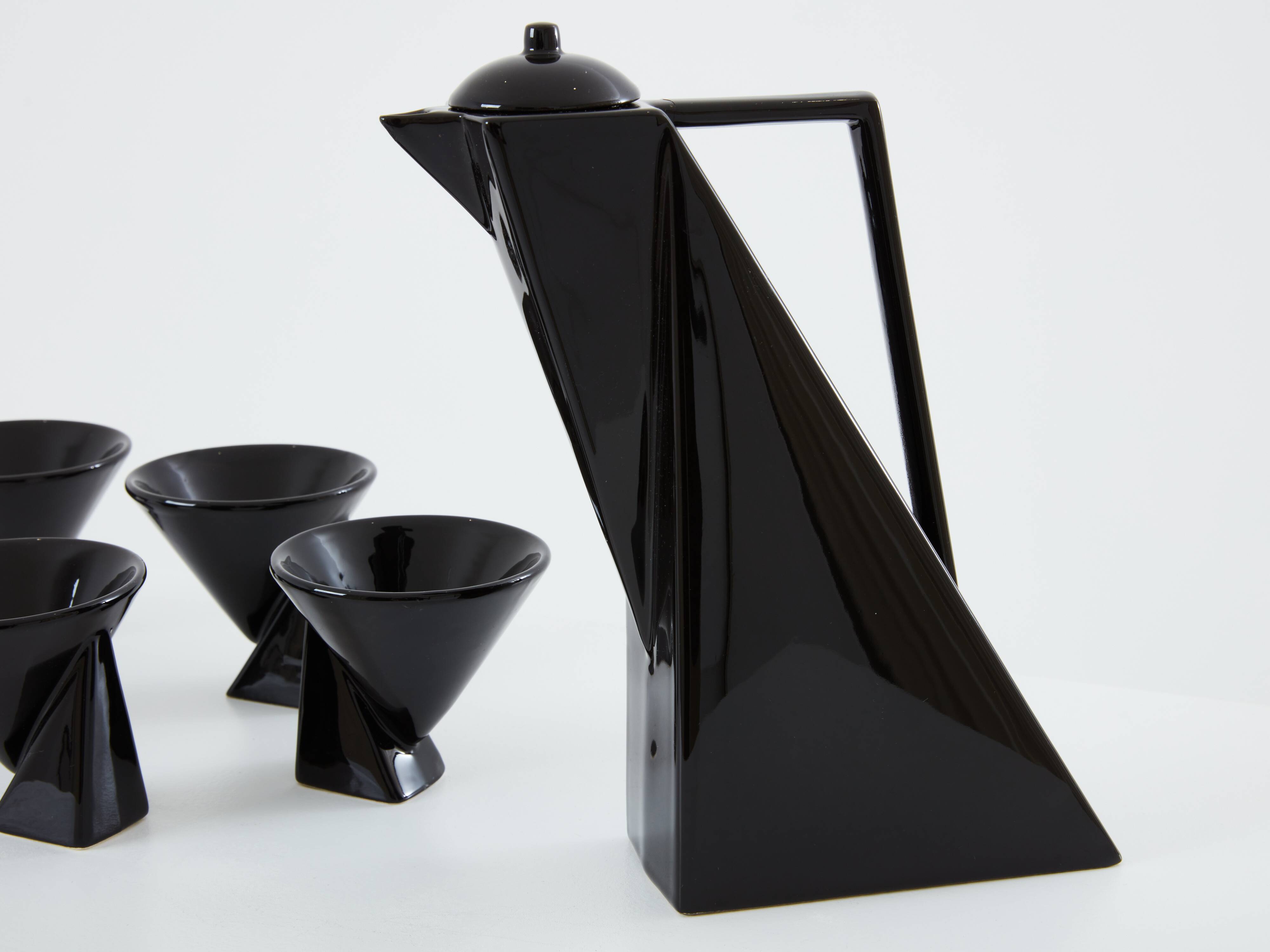 Pierre Casenove ceramic coffee service for Studio Salins 1980