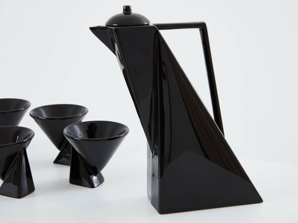 Service à café en céramique Pierre Casenove pour Studio Salins 1980