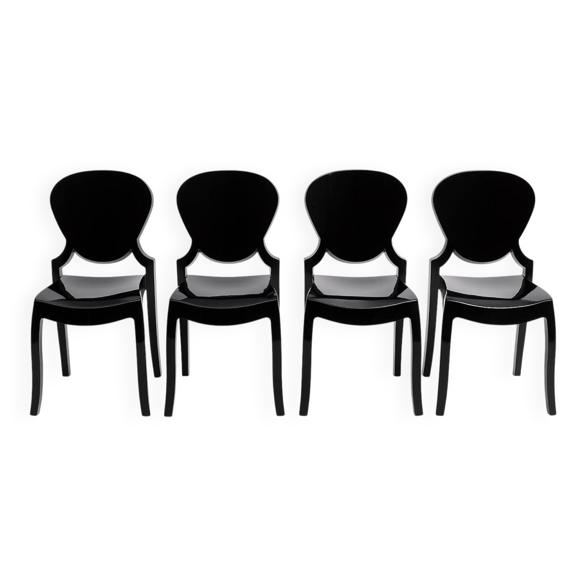 Set of 4 “Queen” designer chairs by Claudio Dondoli & Marco Pocci – Italy