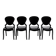 Ensemble de 4 chaises design “Queen” par Claudio Dondoli & Marco Pocci – It