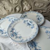 Set of 4 iron earth flat plates St Amand & Hamage Nord