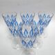 6 verres à eau VMC Reims Arlequin bleu