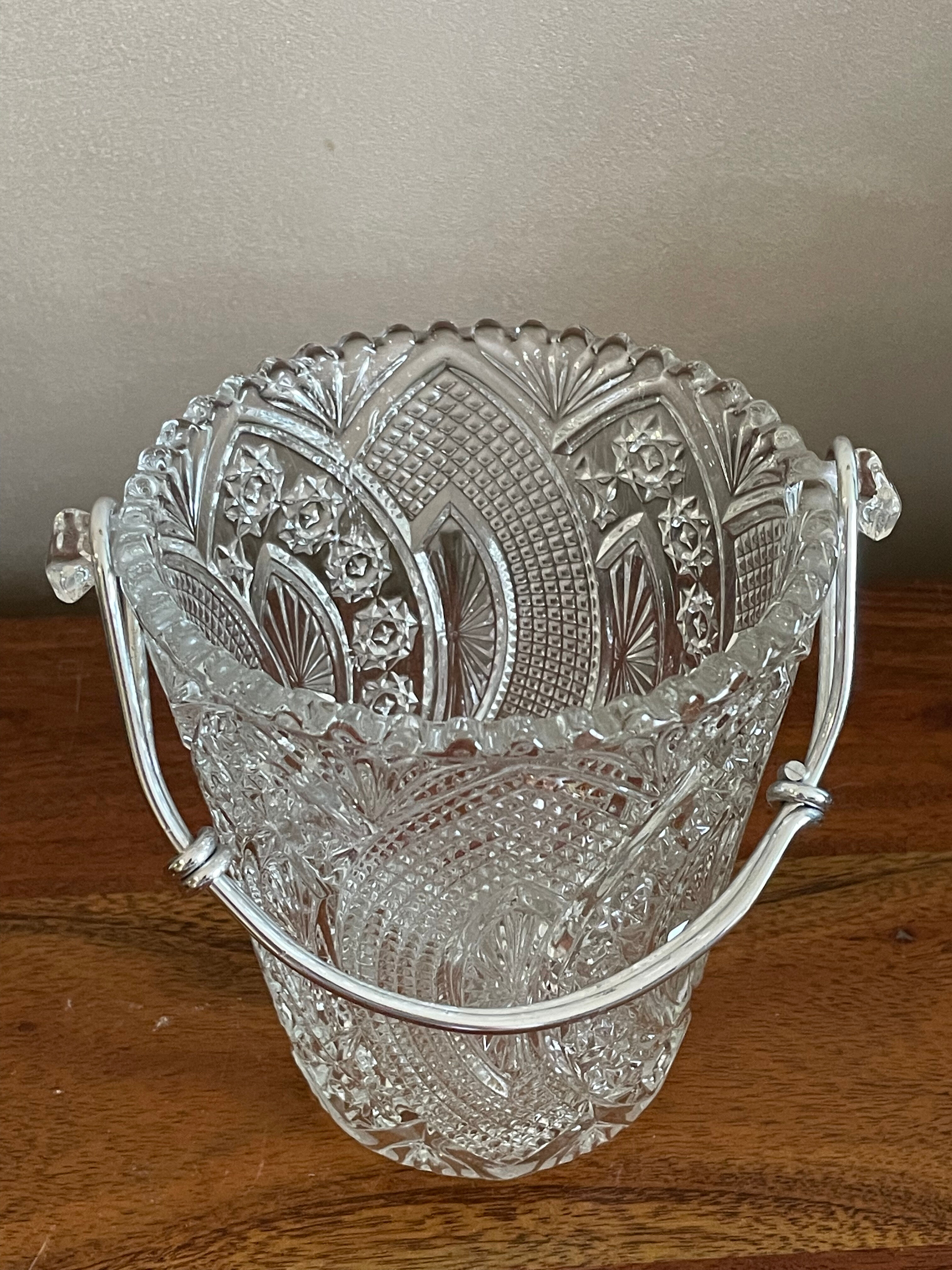 Cut glass ice bucket
