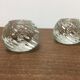 Pair of glass candlesticks