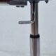 Tabouret vintage réglable avec dossier piètement chromé 4 branches