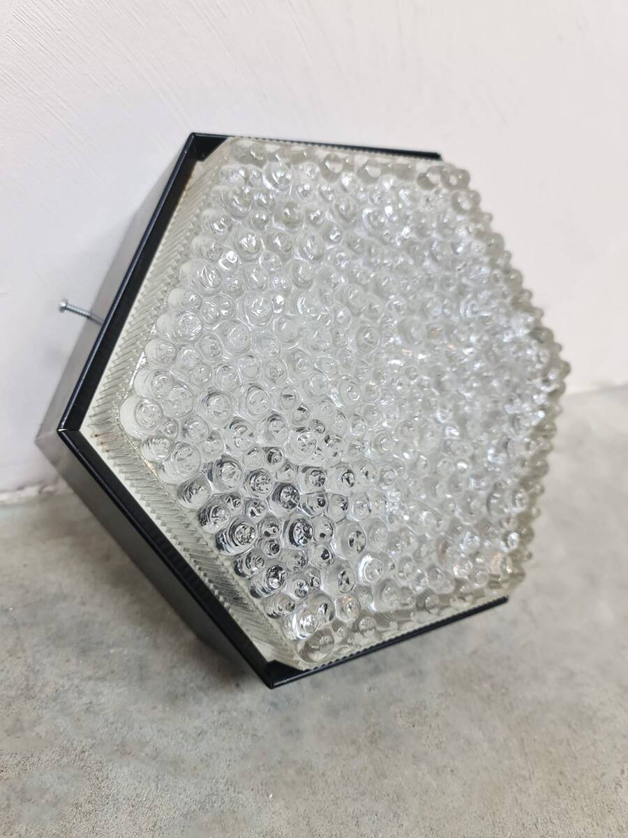 Vintage Dutch ceiling wall light B1092 Raak 'Hexagon'