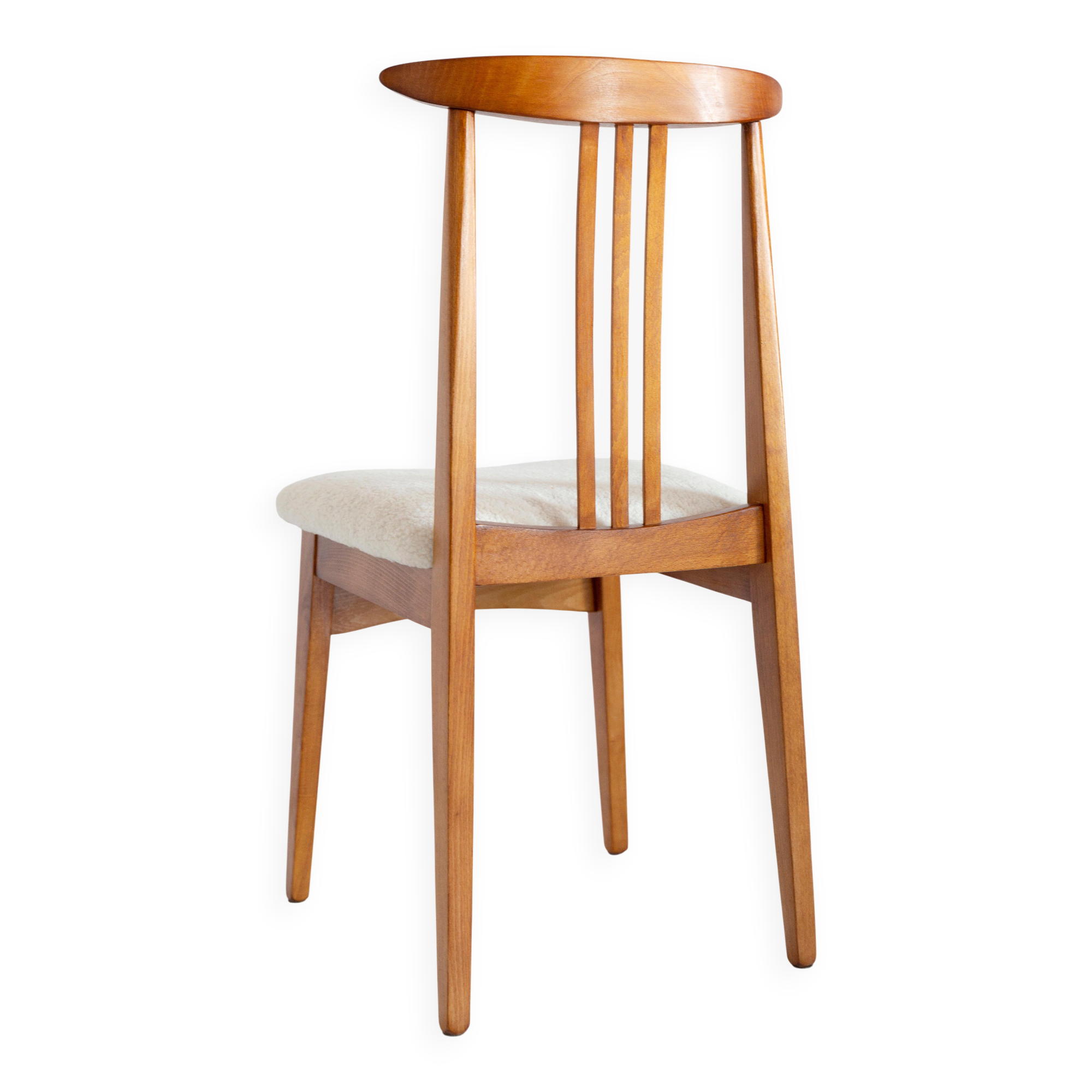 Light Bouclé Chair Mid-Century Modern, Design by M. Zielinski, Europe, 1960s