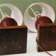Pair of turned wooden bedside lamps