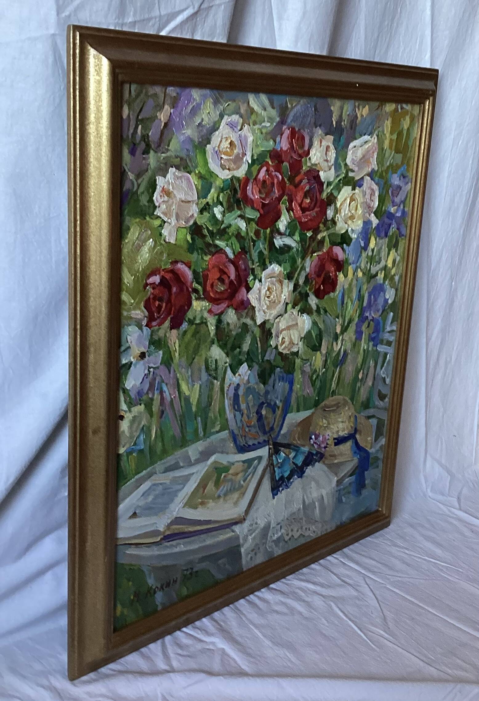 Oil painting on canvas signed, dimensions: height - 73 cm - width - 62.5 cm.