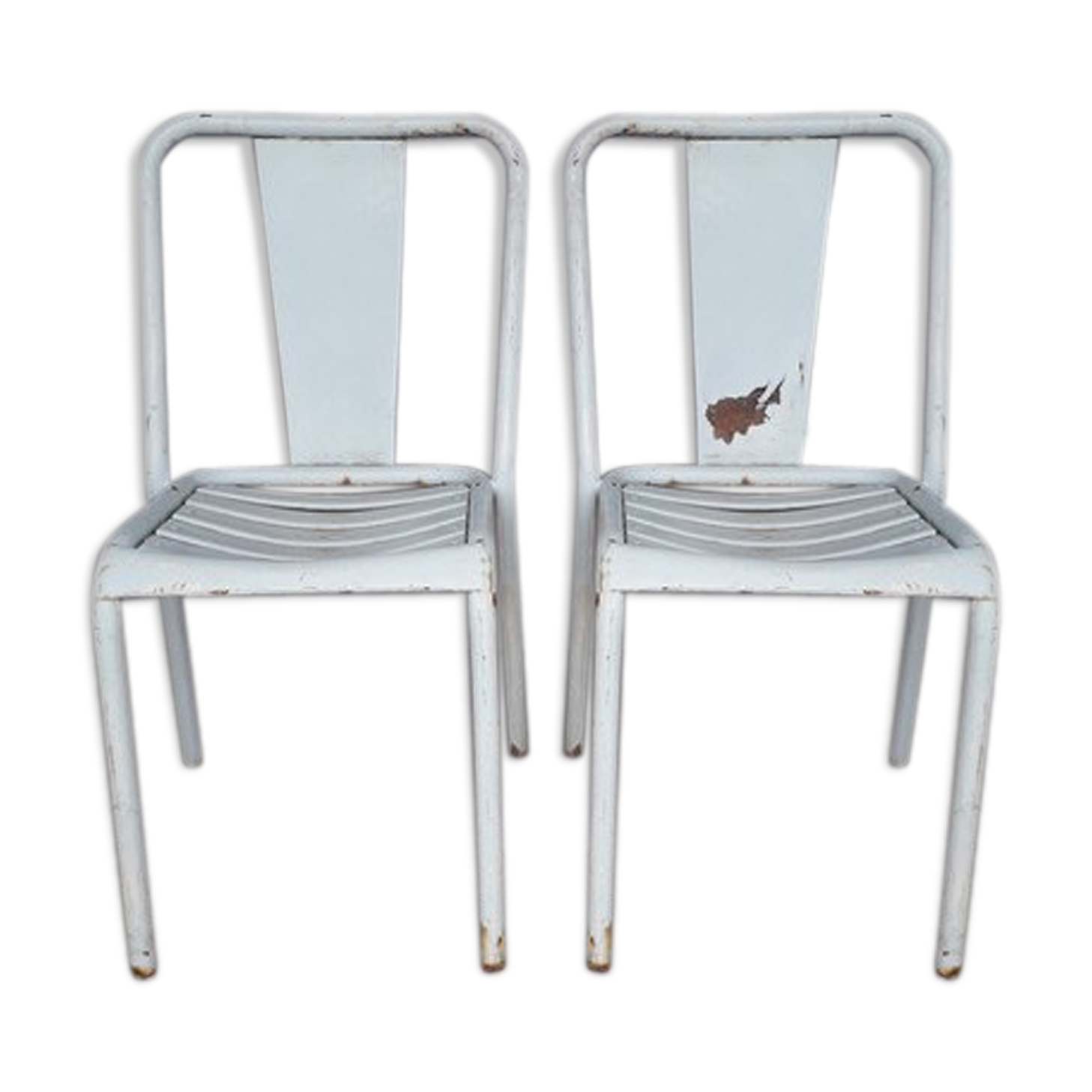 Pair of metal chairs 1960 vintage